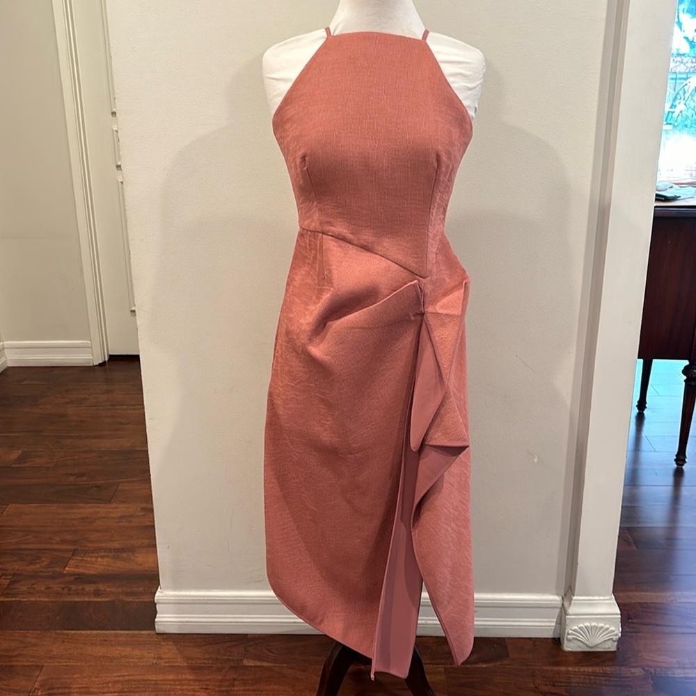 Women's Dusty Rose Halter Midi Dress